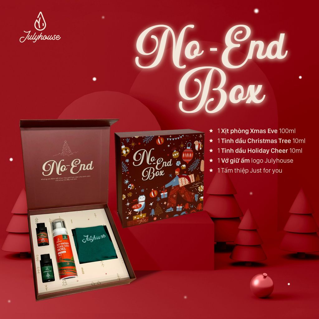Quà Tặng Giáng Sinh JULYHOUSE NO-END BOX xịt thơm phòng Noel, tinh dầu phiên bản đặc biệt 2024