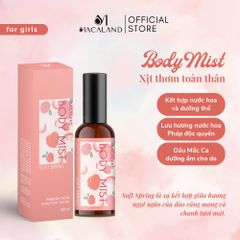 Body Mist Xịt Thơm Body Soft Spring MACALAND Cho Nữ Hương Đào Dưỡng Ẩm Cho Da