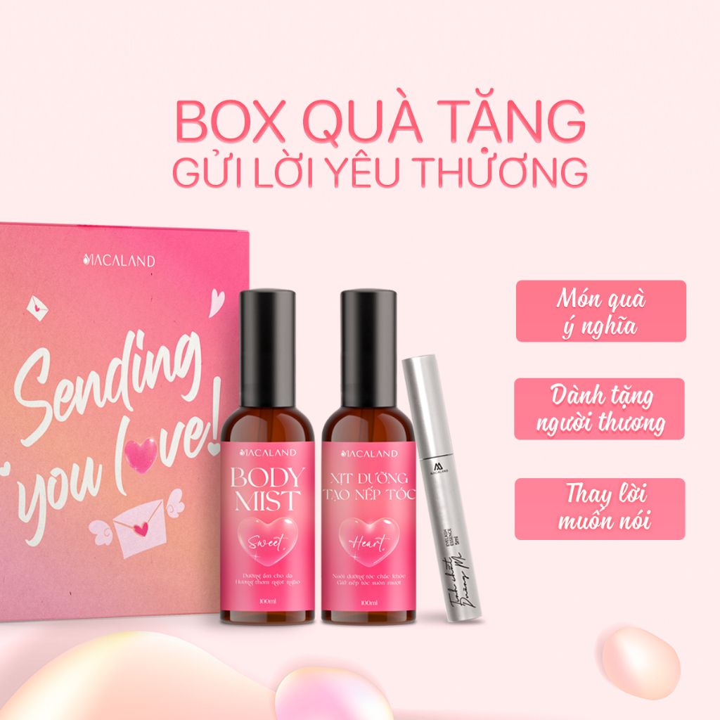 [BOX QUÀ TẶNG] Combo Xịt giữ nếp tóc và Body Mist xịt thơm dưỡng da hương Deorling MACALAND 100ml Phiên bản giới hạn