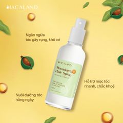 Xịt dưỡng tóc Nano Dầu Mắc Ca – Tinh Dầu Bưởi 100ml MACALAND giảm gãy rụng, hỗ trợ mọc tóc nhanh và dưỡng tóc chắc khỏe