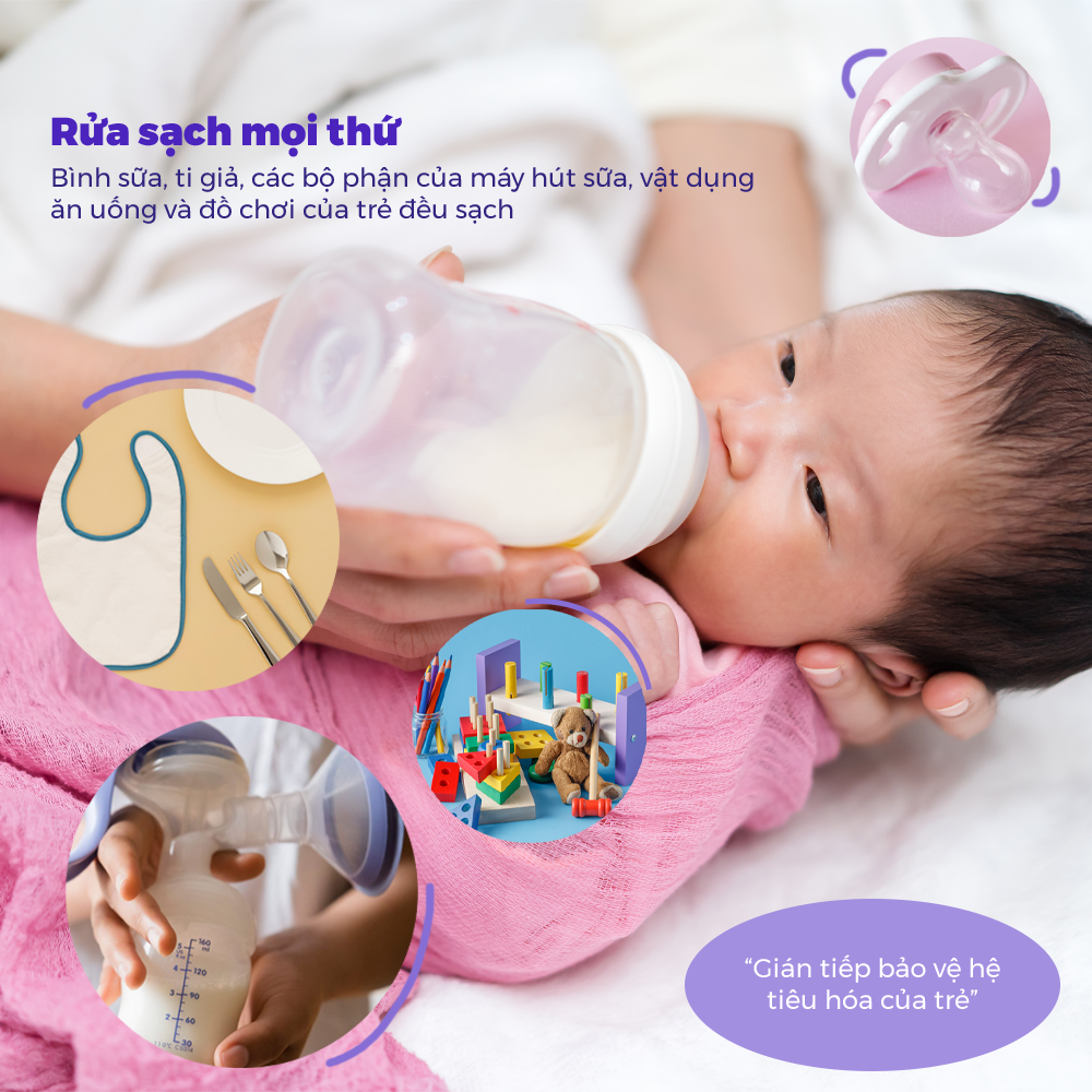 (Phiên Bản Mới 2022) Nước Rửa Bình Sữa BuB&MuM Chiết Xuất Thiên Nhiên, An Toàn Cho Bé 500ml