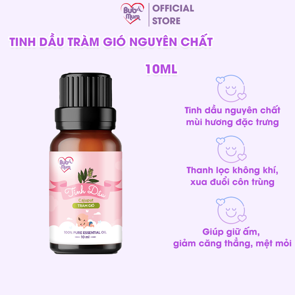 Tinh Dầu Tràm Gió Nguyên Chất 10ml BuB&MuM Đuổi Muỗi, Thơm Phòng, Giữ Ấm Cho Bé