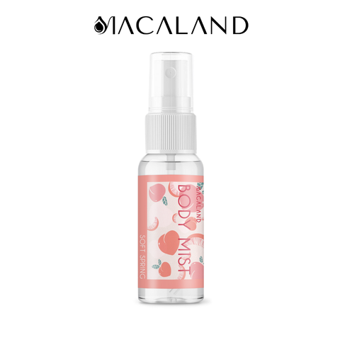 Body Mist Xịt Thơm Body Soft Spring MACALAND Cho Nữ Hương Đào Dưỡng Ẩm Cho Da