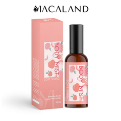 Body Mist Xịt Thơm Body Soft Spring MACALAND Cho Nữ Hương Đào Dưỡng Ẩm Cho Da