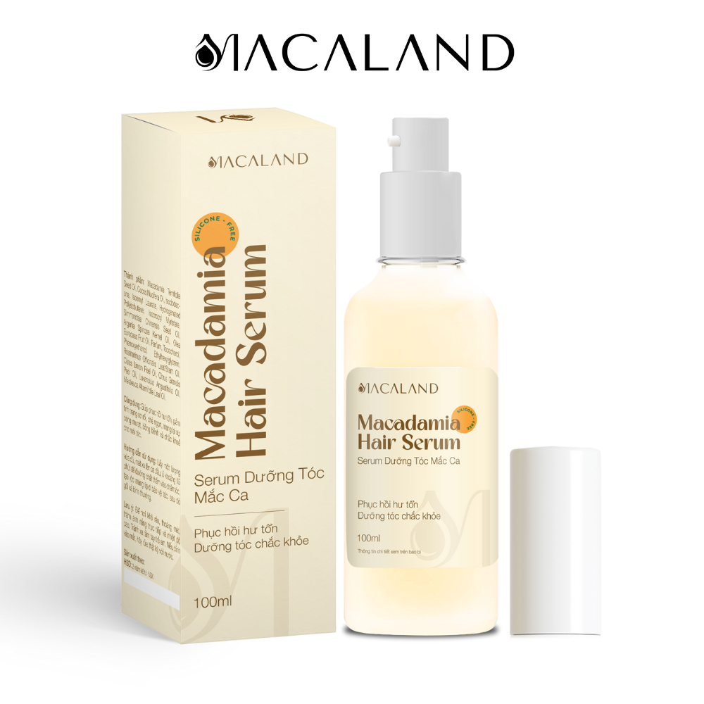 Dầu dưỡng tóc hạt Mắc Ca Macadamia Hair Serum 100ml MACALAND không chứa Silicone phục hồi hư tổn, giảm chẻ ngọn