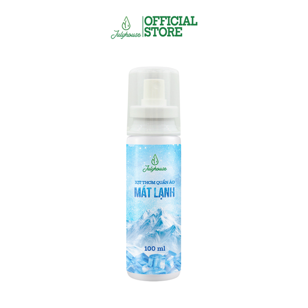Xịt thơm quần áo mát lạnh cơ thể Julyhouse 100ml giúp hạ nhiệt ngày oi bức mùi hương tinh dầu bạc hà