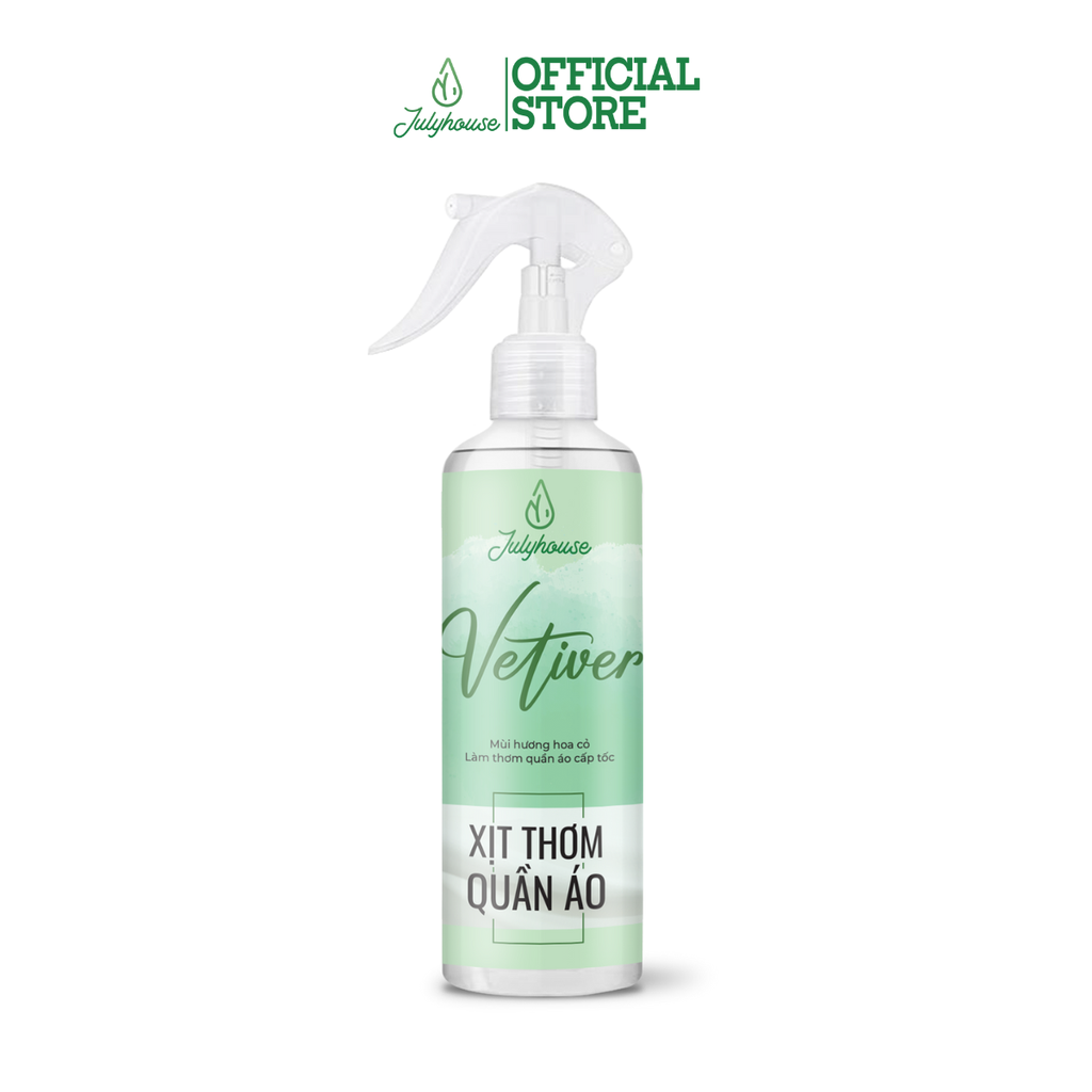 Xịt Thơm Quần Áo JULYHOUSE 20ml/280ml Chiết Xuất Tinh Dầu Thiên Nhiên Thơm Mát Hương Vetiver