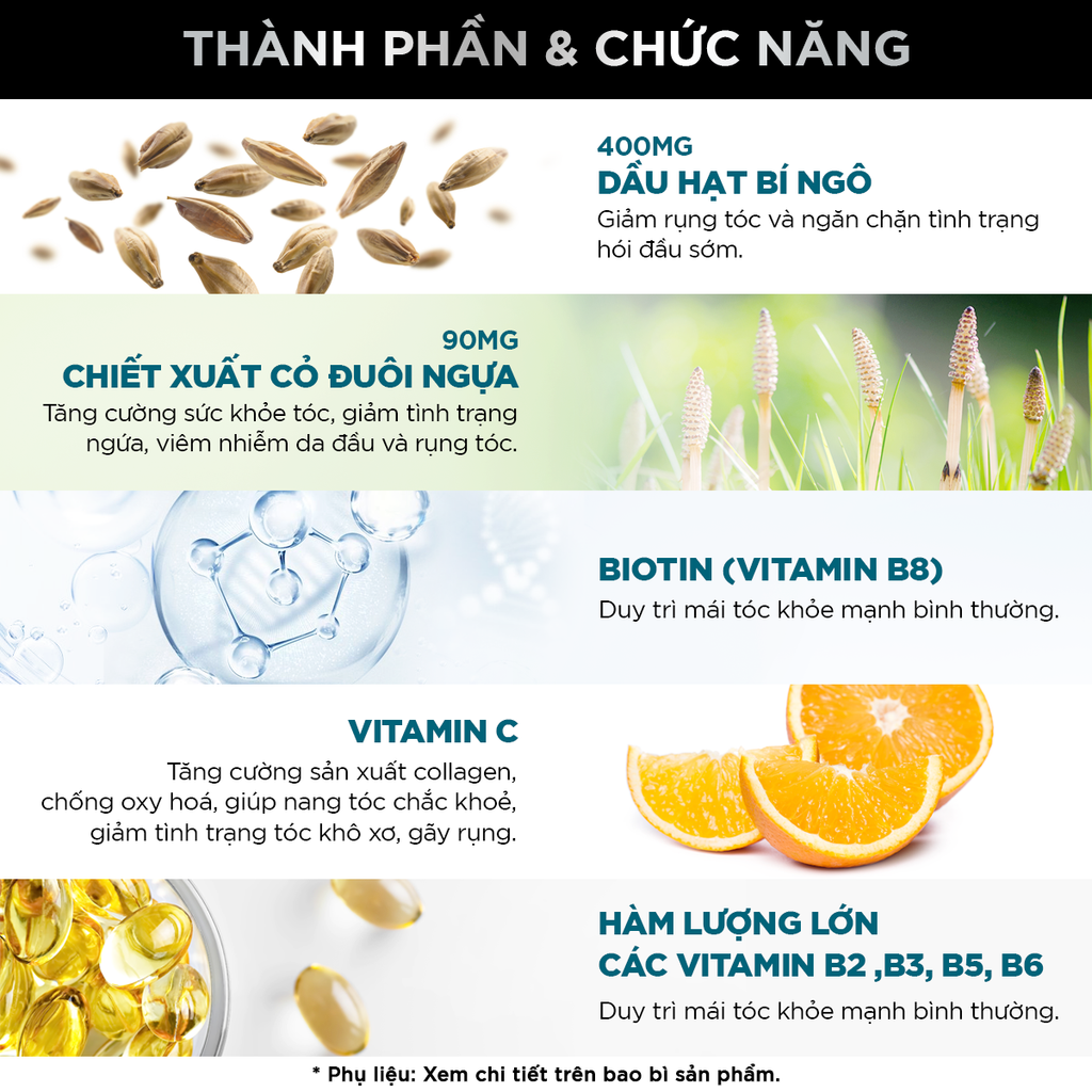 Combo 2 hộp Viên uống kích thích mọc tóc và ngừa rụng tóc Oenobiol Chu LTP