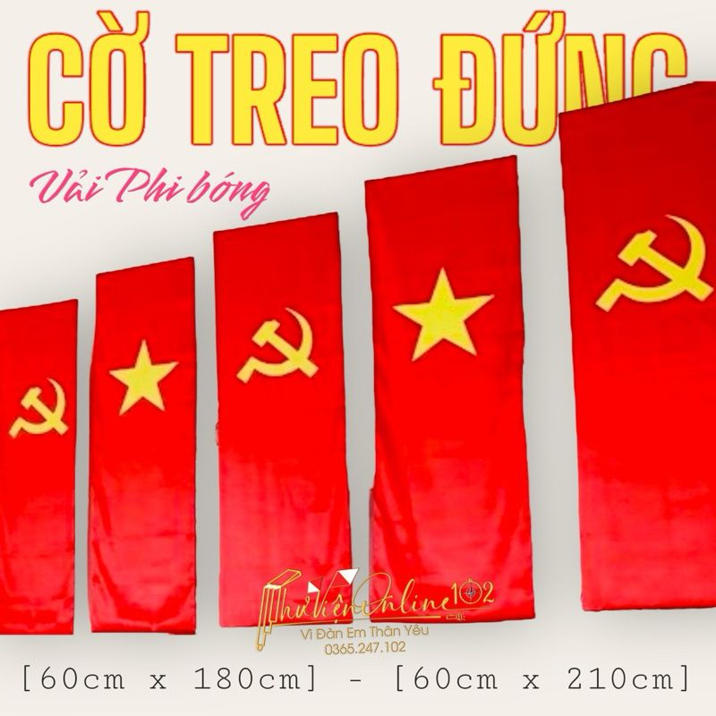 Cờ Tổ quốc, cờ Đảng treo đứng (treo cột) vải phi bóng cao cấp – Thư ...
