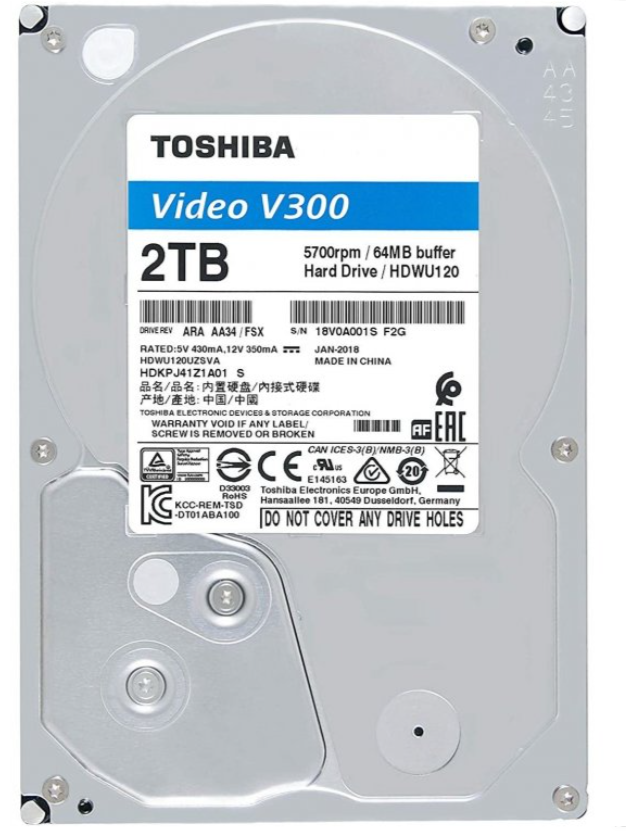  Ổ cứng HDD 2TB Toshiba Sata 3 Camera 