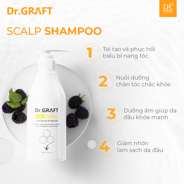  DẦU GỘI CHO DA ĐẦU DẦU VÀ GÀU | Dr.GRAFT SCALP SHAMPOO (300ml) 