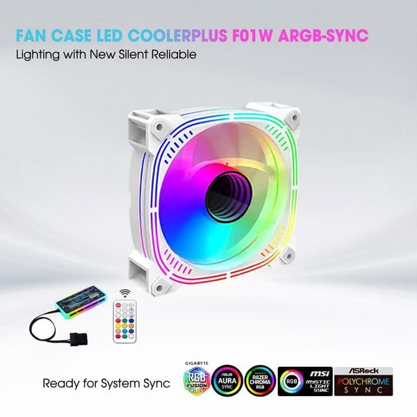  Quạt tản nhiệt FAN LED ARGB F01W (Trắng) 