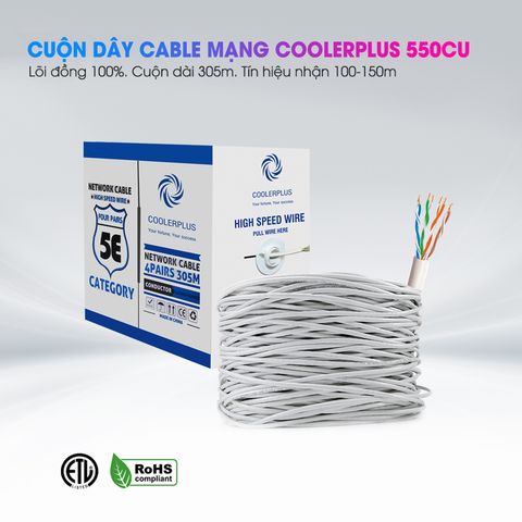  Dây Cable mạng COOLERPLUS 550CU (Lõi đồng 100%) 