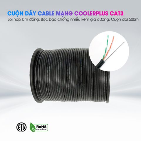  Dây Cable mạng 4 lõi COOLERPLUS CAT3 