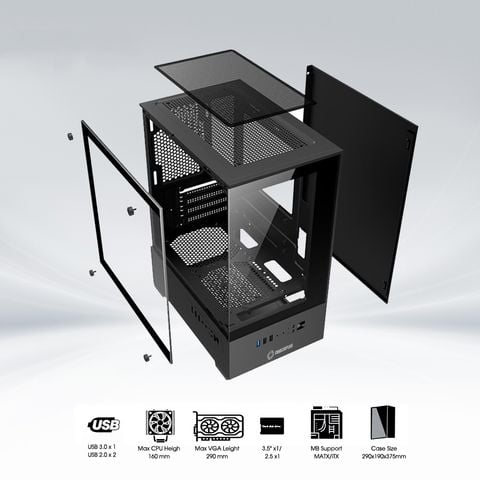  Case CPC-EX32 (Đen/Trắng) 
