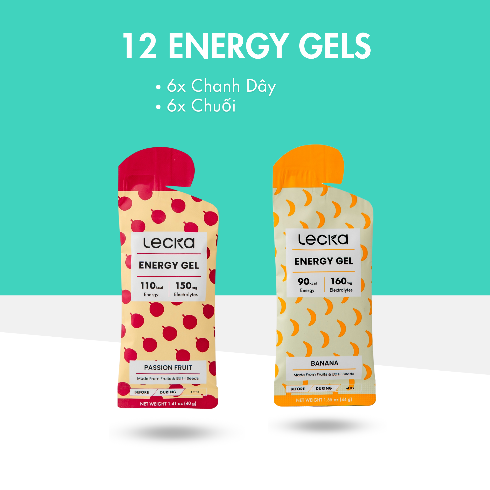  Energy Gel - Hương Vị Tổng Hợp - 12 gói 
