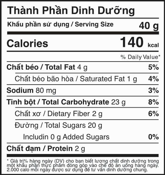 Energy Bar - Chuối Quế - 12 gói 