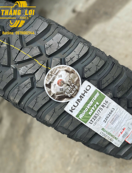 Lốp xe Kumho 285/75R16 MT71 126/123Q
