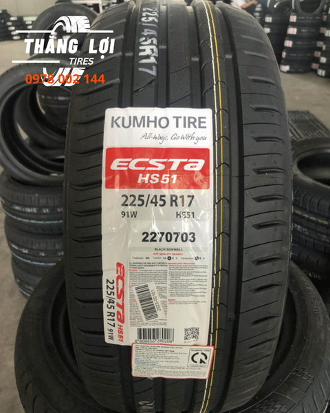 Lốp xe Kumho 225/45R17 HS51 91W