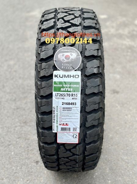 Lốp xe Kumho 265/70R16 MT51 117/114Q