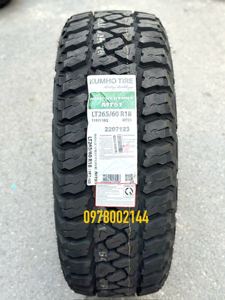 Lốp xe Kumho 265/60R18 MT51 119/116Q