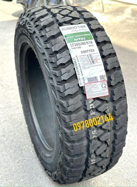Lốp xe Kumho 265/60R18 MT51 119/116Q