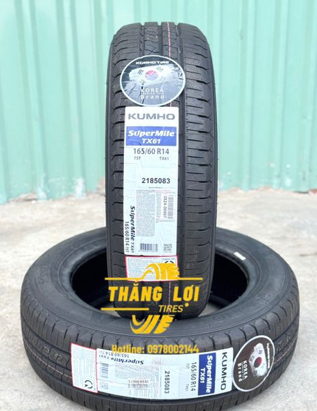 Lốp xe Kumho 165/60R14 TX61 75T