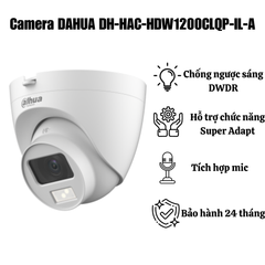 Camera Dome HDCVI hồng ngoại 2.0 Megapixel DAHUA DH-HAC-HDW1200CLQP-IL-A