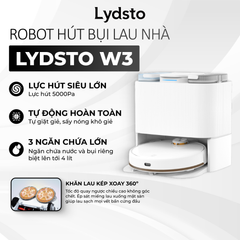 Robot hút bụi lau nhà tự động Lydsto W3 - Trắng YM-W3-W03
