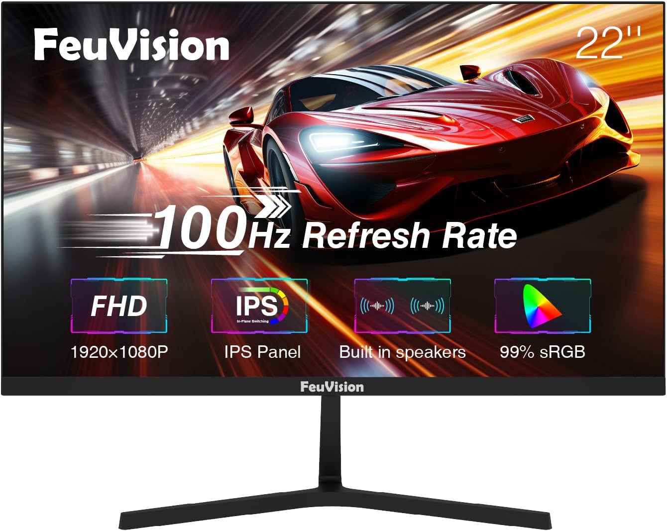 Màn hình máy tính LED Hiệu FeuVision Thiết kế: Ultra Slim, Borderless