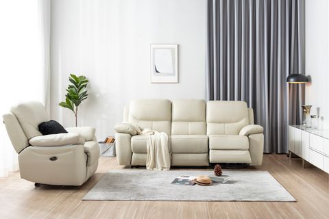 Sofa da Rodeo Ivory 3 chỗ