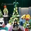 Set tùng trắng đen chậu trụ T20