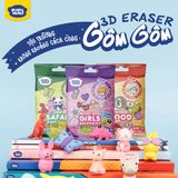  Combo 3 túi "Bộ GomGom 3D Eraser – Học Viện Alpha" 