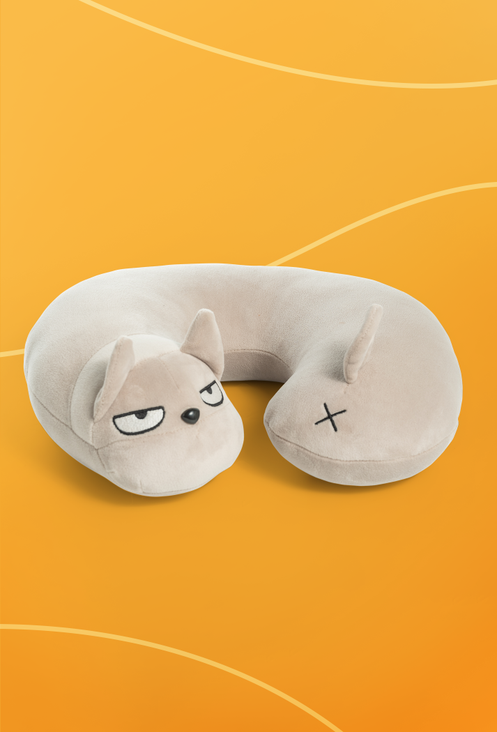  Gối cổ Vàng Xám lẻ - Vàng con 