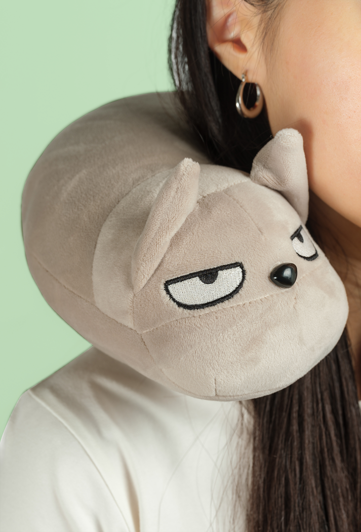  Gối cổ Vàng Xám lẻ - Vàng con 