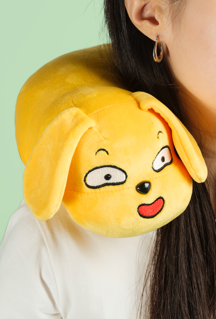  Gối cổ Vàng Xám lẻ - Vàng con 