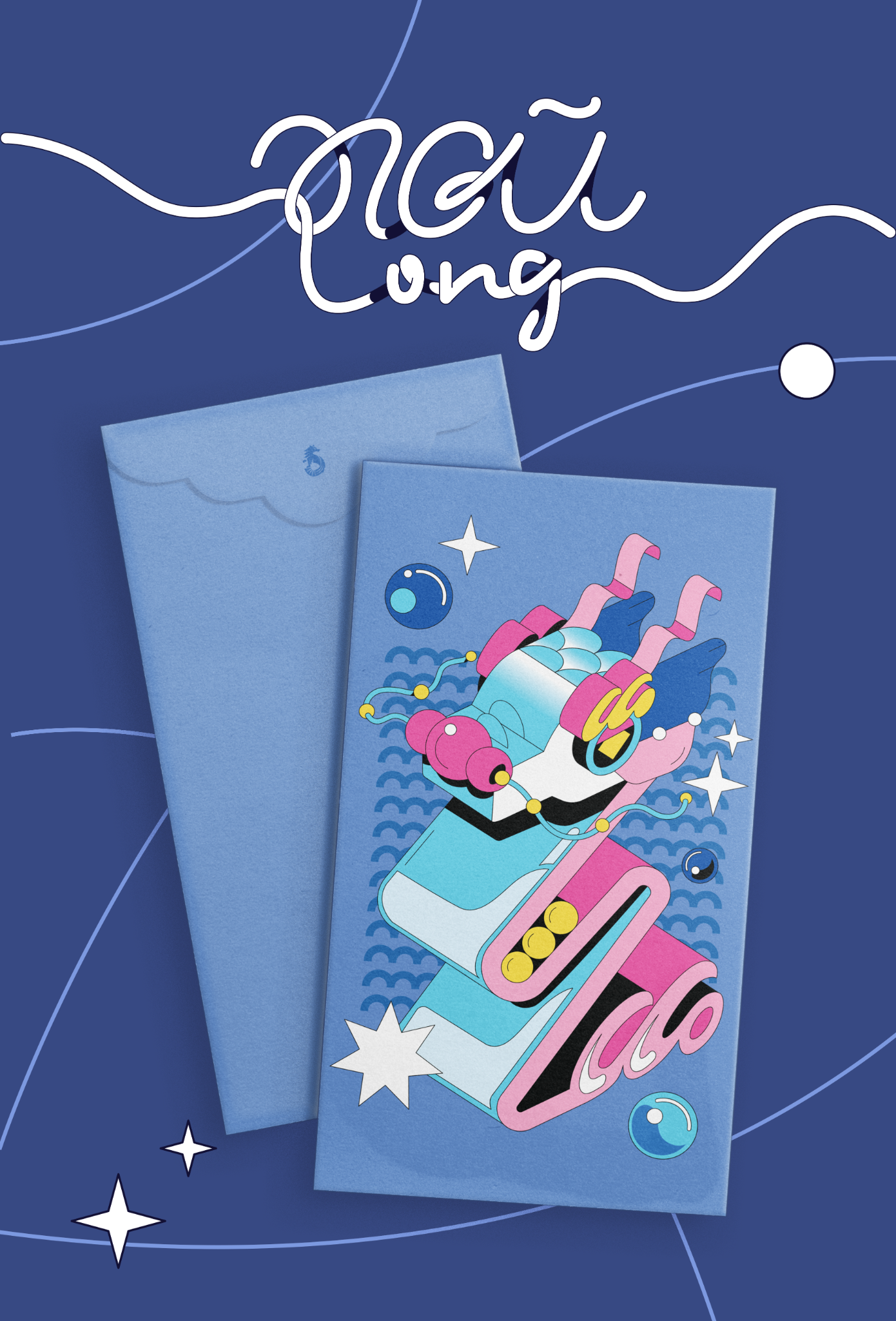  Set bao lì xì NGŨ LONG CÁ TÍNH (5 cái) 