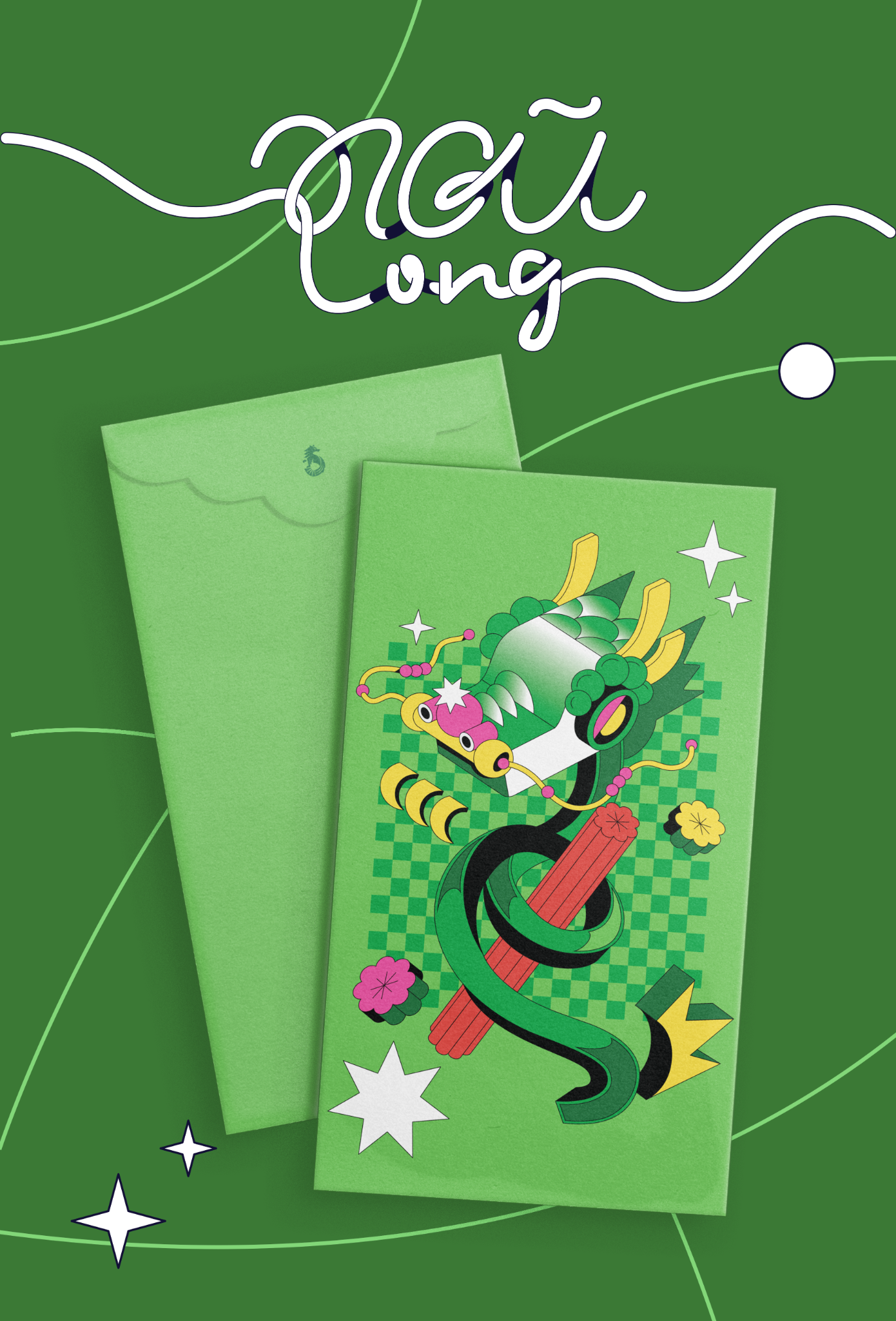  Set bao lì xì NGŨ LONG CÁ TÍNH (5 cái) 