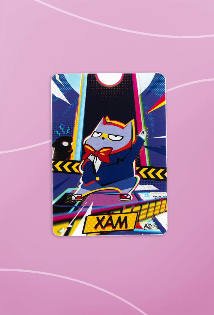  Card bo góc - Vàng Xám Comic 