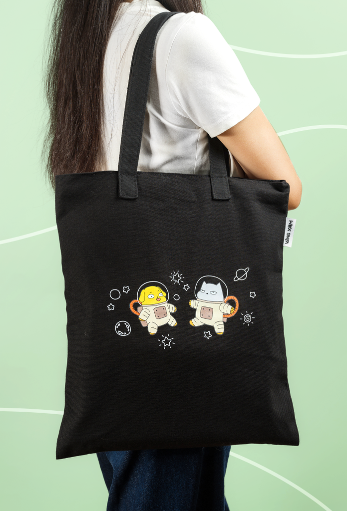  Túi Tote - Vàng Xám - có khóa kéo 