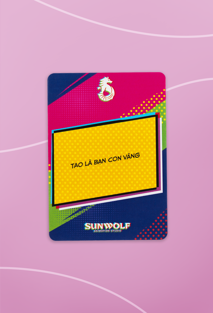  Card bo góc - Vàng Xám Comic 