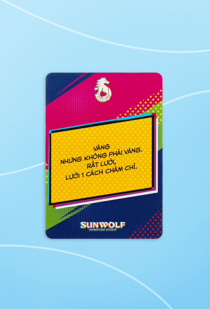 Card bo góc - Vàng Xám Comic 