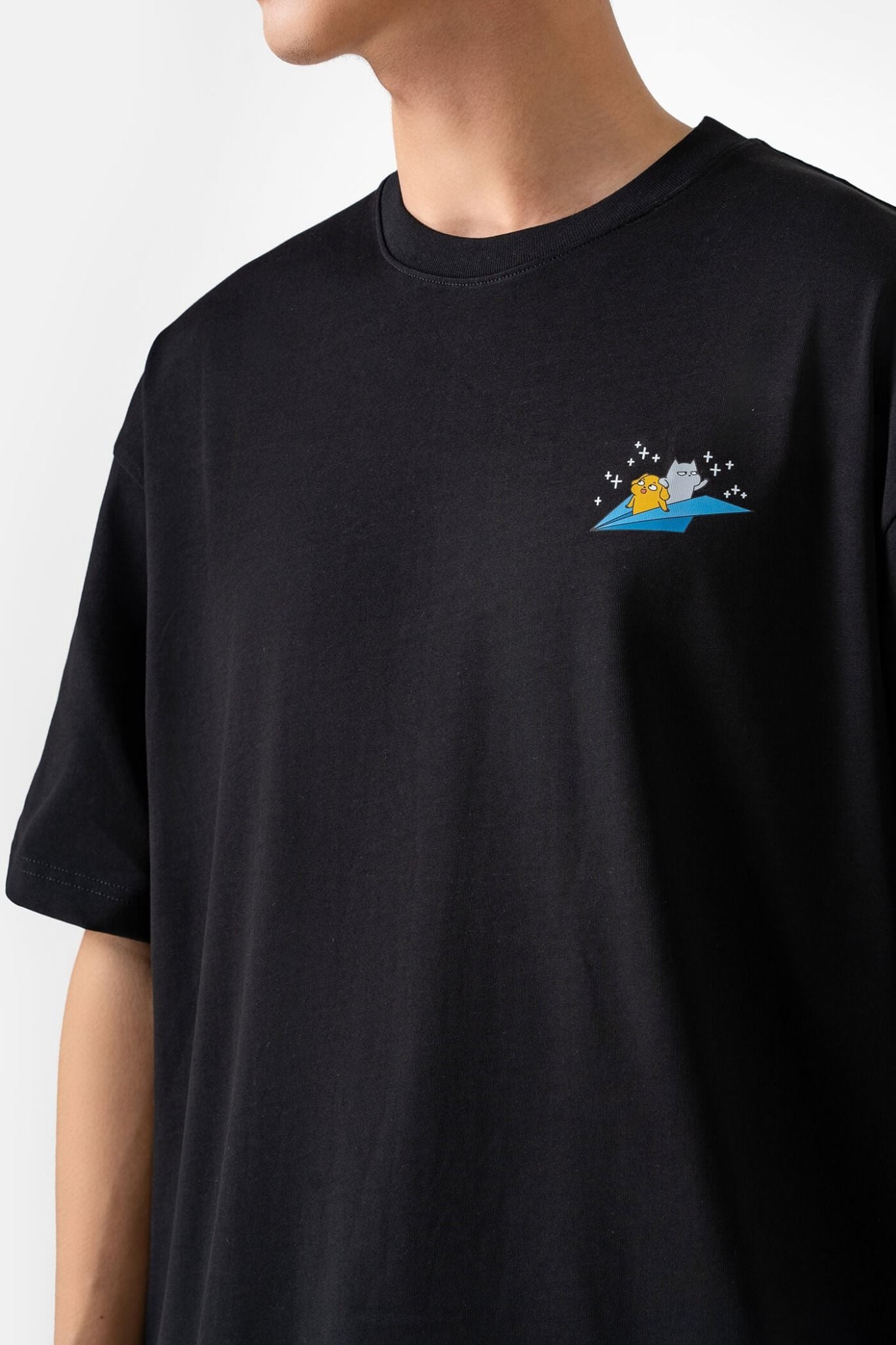  Áo Thun Vàng Xám - Máy Bay Giấy Xanh Lè 