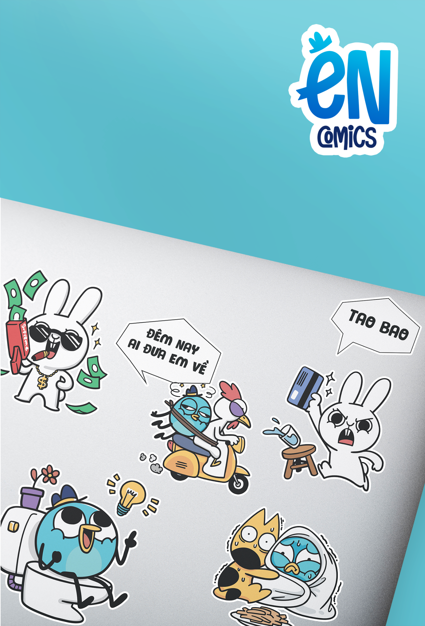  Sticker - Én Comic (4 mẫu) 