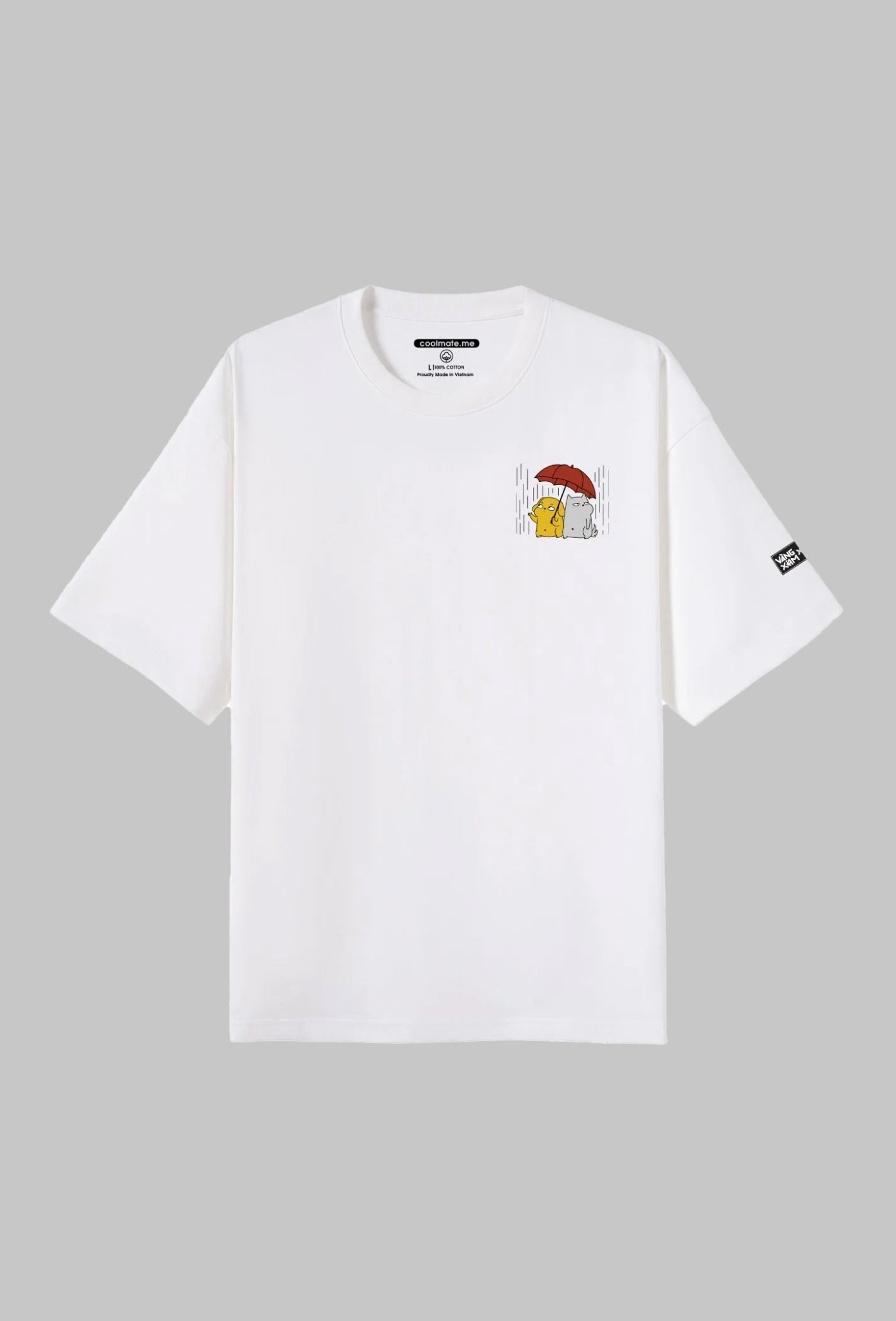  Áo Thun Vàng Xám - Chiếc Dù Đỏ Lửng Lơ 