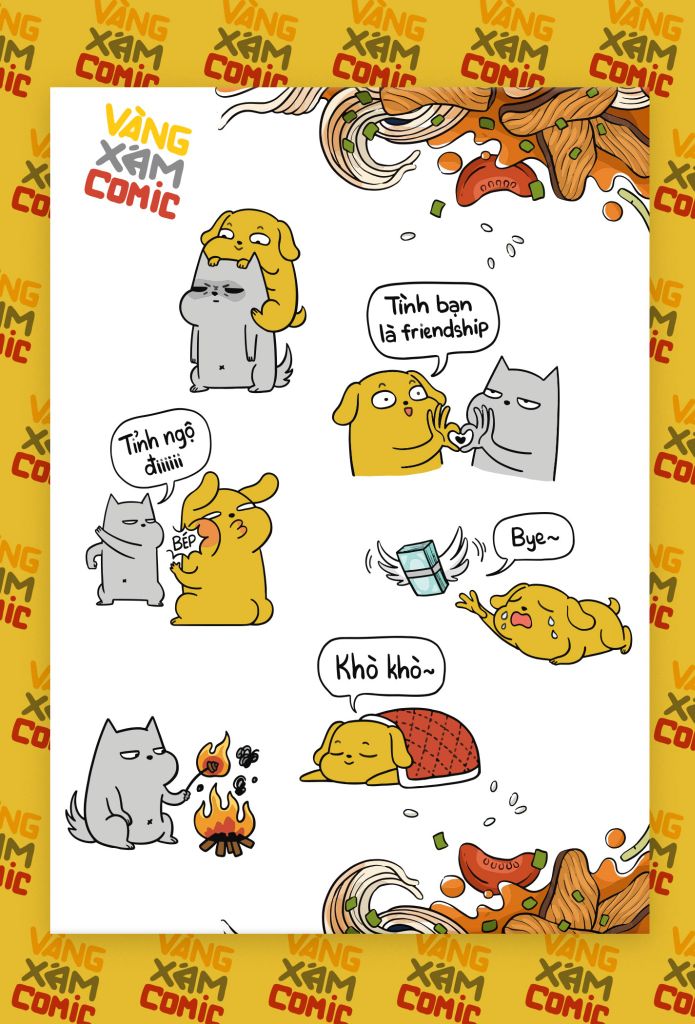  Sticker - Vàng Xám (2 mẫu) 