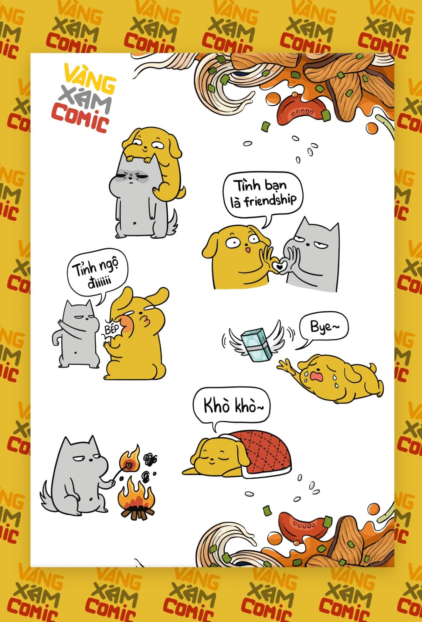  Sticker - Vàng Xám (2 mẫu) 