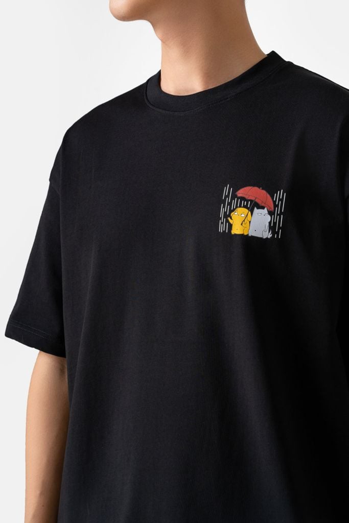  Áo Thun Vàng Xám - Chiếc Dù Đỏ Lửng Lơ 