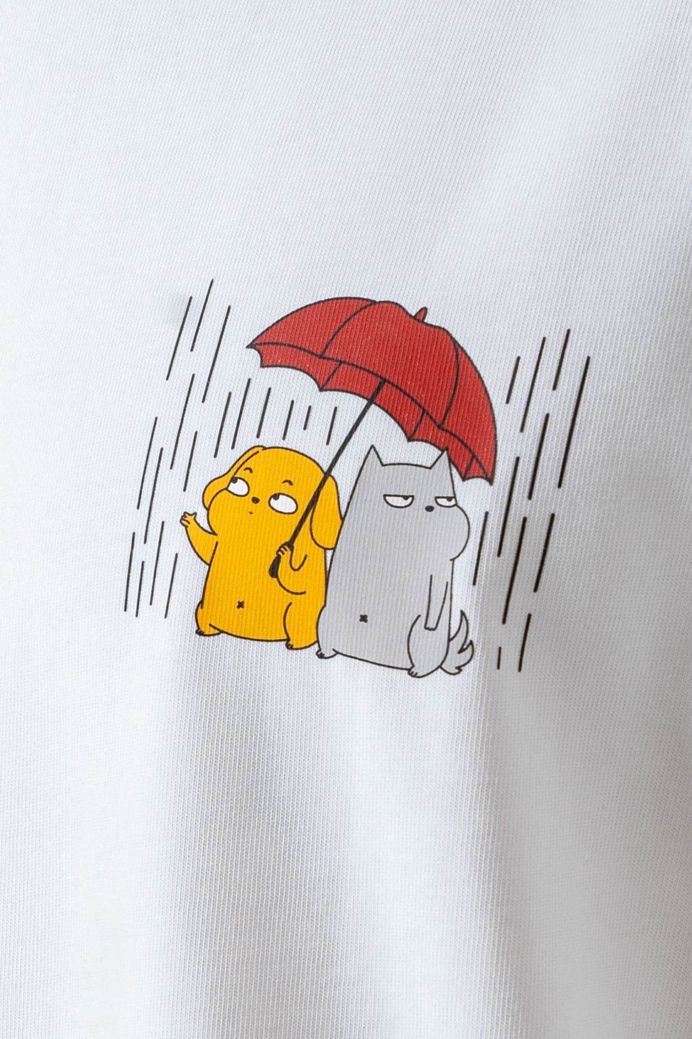  Áo Thun Vàng Xám - Chiếc Dù Đỏ Lửng Lơ 