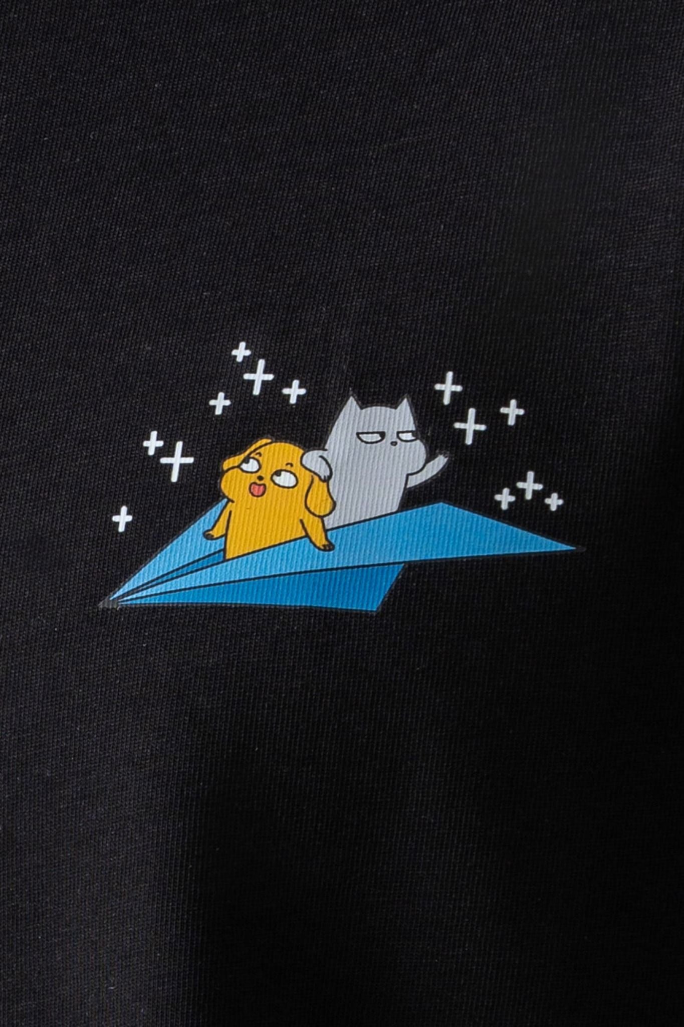  Áo Thun Vàng Xám - Máy Bay Giấy Xanh Lè 